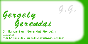 gergely gerendai business card